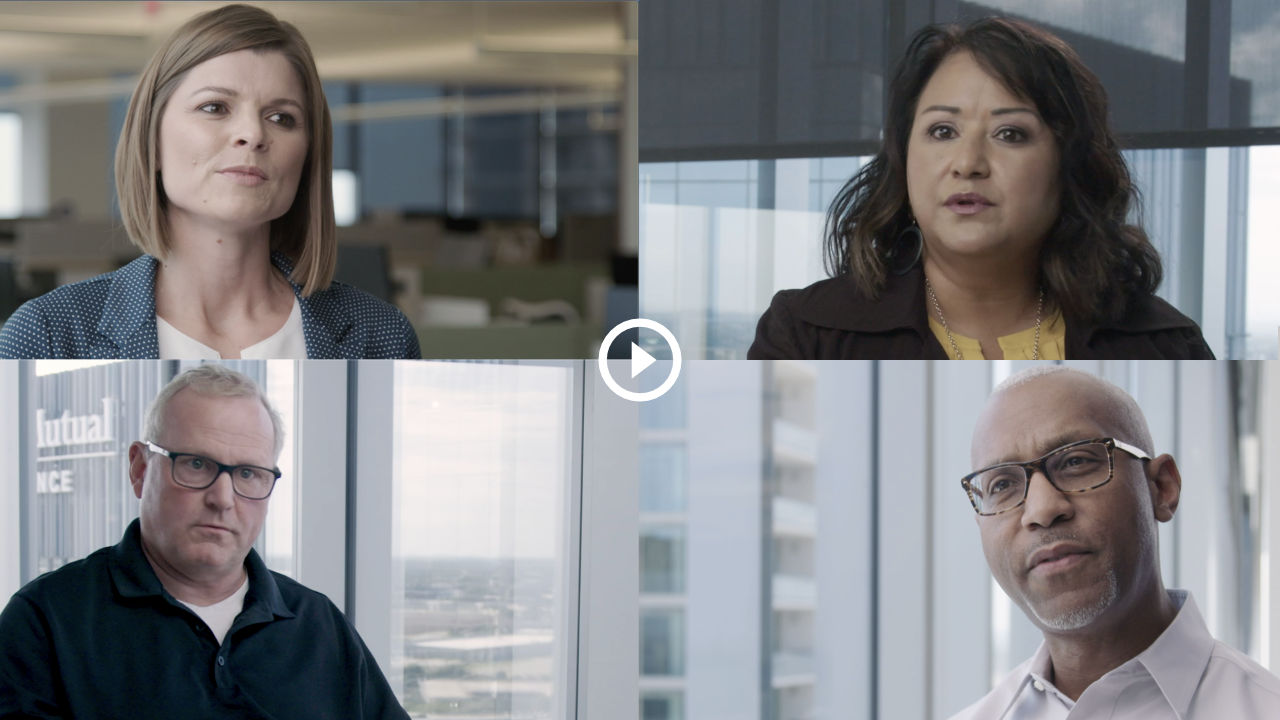 Image of individuals preparing to give testimonials about inclusion in action